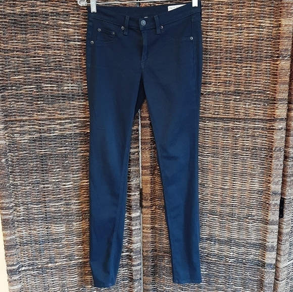 Rag & Bone Jeans Modal Leggings 27 Navy Sky Captain W15030163 Slim Skinny Soft - Picture 1 of 5
